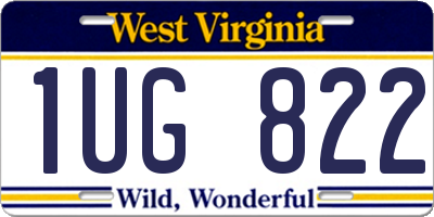 WV license plate 1UG822