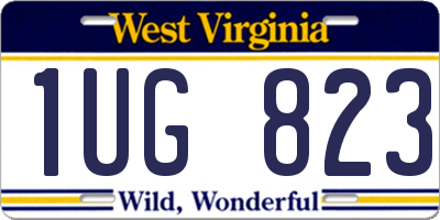 WV license plate 1UG823