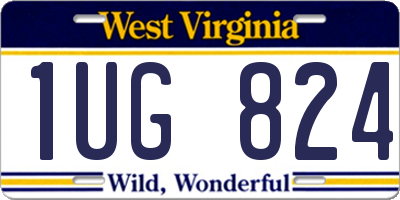 WV license plate 1UG824