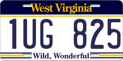WV license plate 1UG825