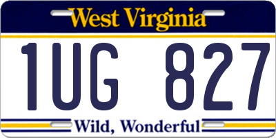 WV license plate 1UG827