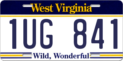 WV license plate 1UG841