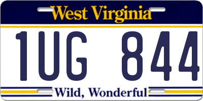 WV license plate 1UG844