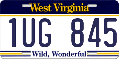 WV license plate 1UG845