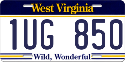 WV license plate 1UG850