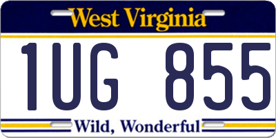WV license plate 1UG855