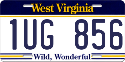 WV license plate 1UG856