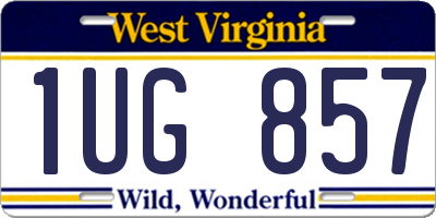 WV license plate 1UG857