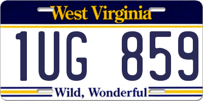 WV license plate 1UG859