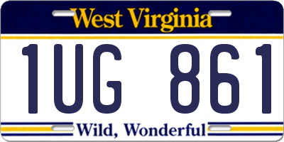 WV license plate 1UG861