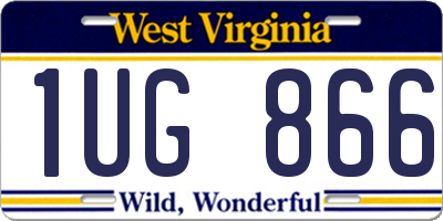 WV license plate 1UG866