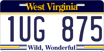 WV license plate 1UG875