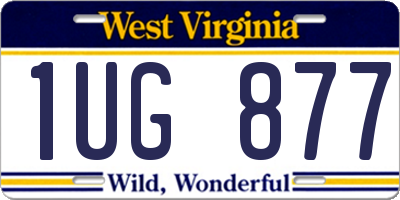 WV license plate 1UG877