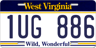 WV license plate 1UG886