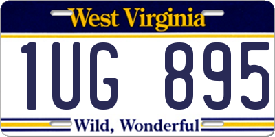 WV license plate 1UG895