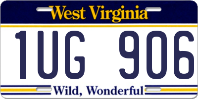 WV license plate 1UG906
