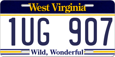 WV license plate 1UG907