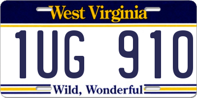 WV license plate 1UG910