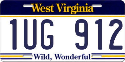 WV license plate 1UG912