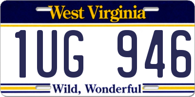 WV license plate 1UG946