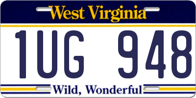 WV license plate 1UG948