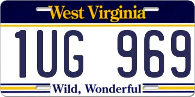 WV license plate 1UG969