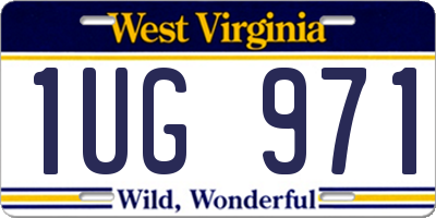 WV license plate 1UG971