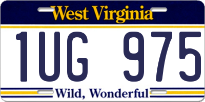 WV license plate 1UG975