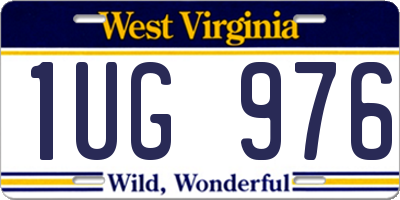 WV license plate 1UG976