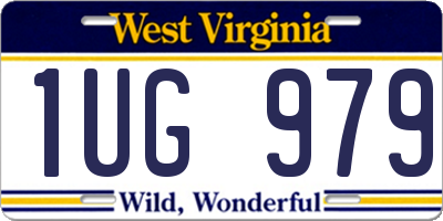 WV license plate 1UG979