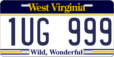 WV license plate 1UG999