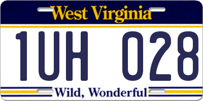 WV license plate 1UH028