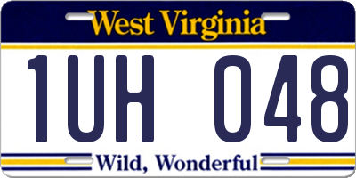 WV license plate 1UH048