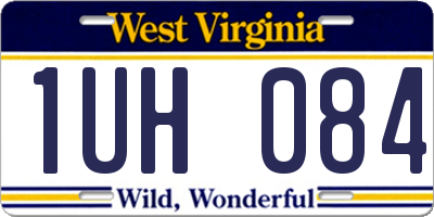 WV license plate 1UH084