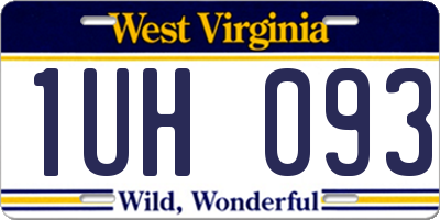 WV license plate 1UH093
