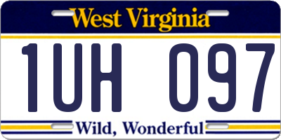WV license plate 1UH097