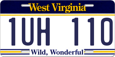 WV license plate 1UH110