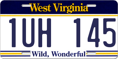 WV license plate 1UH145