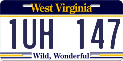 WV license plate 1UH147