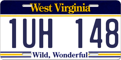 WV license plate 1UH148
