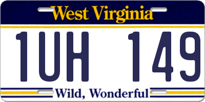 WV license plate 1UH149