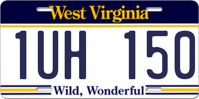 WV license plate 1UH150
