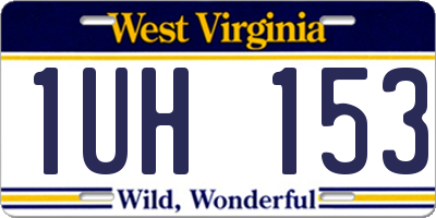 WV license plate 1UH153