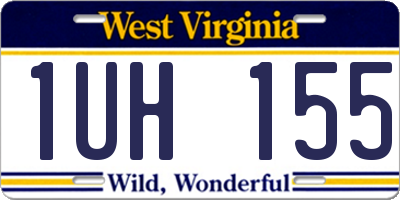 WV license plate 1UH155