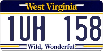 WV license plate 1UH158