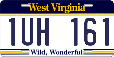 WV license plate 1UH161