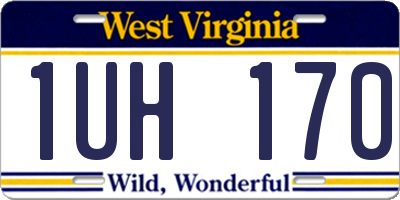 WV license plate 1UH170