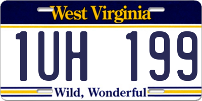 WV license plate 1UH199