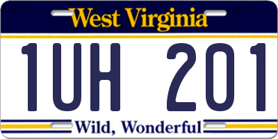 WV license plate 1UH201