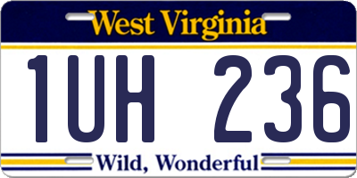 WV license plate 1UH236